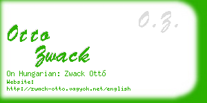 otto zwack business card