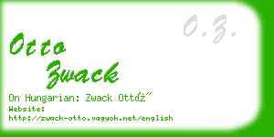 otto zwack business card